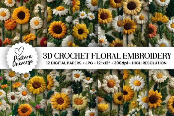 3D Crochet Floral Embroidery Patterns: A Creative Revolution for Modern Crafters