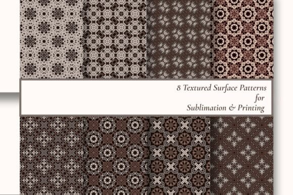 8 Earth Tone Tribal Geometric Patterns
