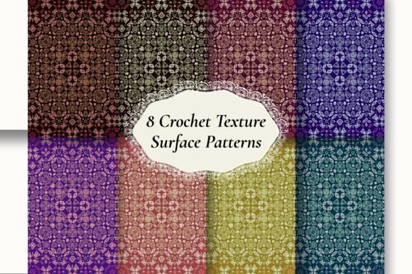 8 Seamless Crochet Texture Patterns