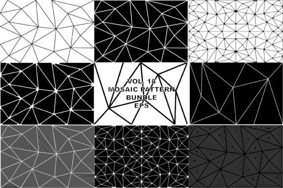 9 Abstract Mosaic Patterns - Vol. 18