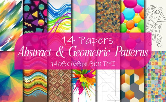 Abstract Geometric Shapes Lines Patterns: A Versatile Design for Creative Projects
