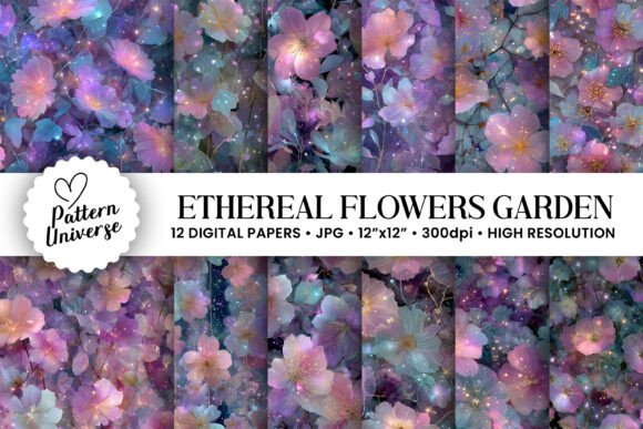 Ethereal Flowers Seamless Patterns: A Modern Touch for Creative Projects