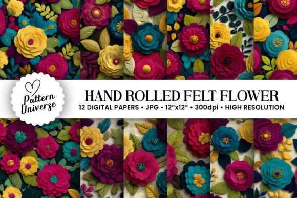 Hand Rolled Felt Flowers Patterns: A Versatile Creative Resource for Every Project