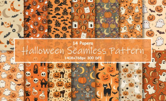 Kawaii Halloween Digital Paper Patterns: A Creative Twist for Modern Designers