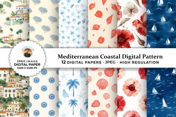 Mediterranean Coastal Digital Patterns