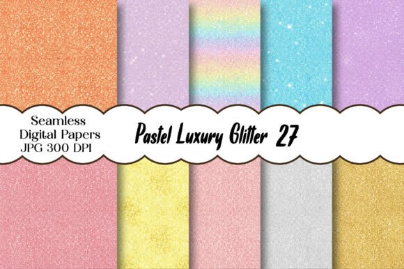 Pastel Luxury Glitter Seamless Patterns