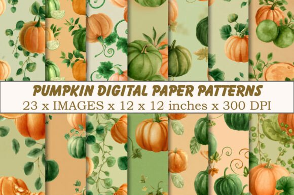 Pumpkin Pattern Digital Paper Patterns: A Creative Resource for Designers and Enthusiasts