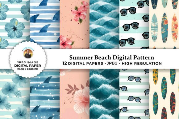 Summer Beach Digital Patterns: A Creative Resource for Modern Crafters and Designers