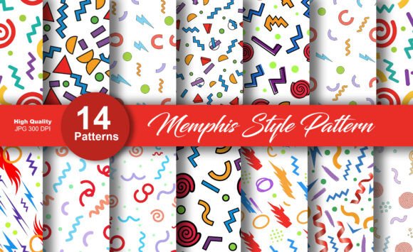 Vibrant Memphis Digital Paper Patterns: A Creative Resource for Designers and Crafters
