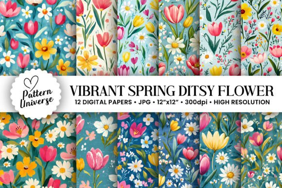 Vibrant Spring Ditsy Floral Patterns: A Versatile Resource for Creative Projects